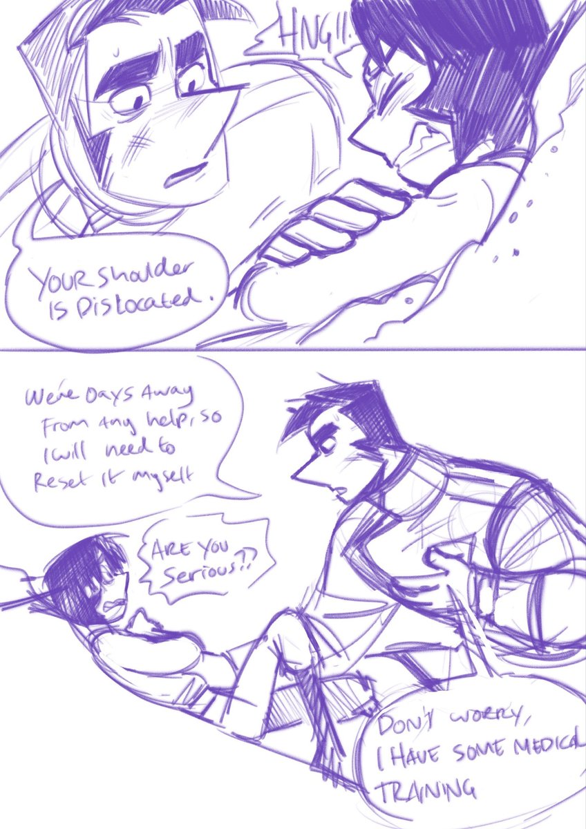 OwlGams's tweet photo. Also this snippet of a scene I sketched I that I really like, its one of the first times Ben is Gentle (...emotionally) to Andy. He's been an only child his whole life, caring for a little brother is new

#Escart https://t.co/x316JlcLBN