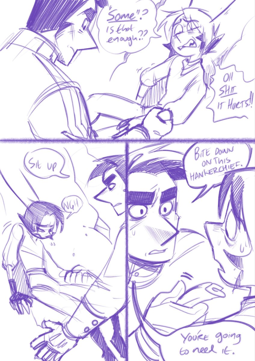 OwlGams's tweet photo. Also this snippet of a scene I sketched I that I really like, its one of the first times Ben is Gentle (...emotionally) to Andy. He's been an only child his whole life, caring for a little brother is new

#Escart https://t.co/x316JlcLBN