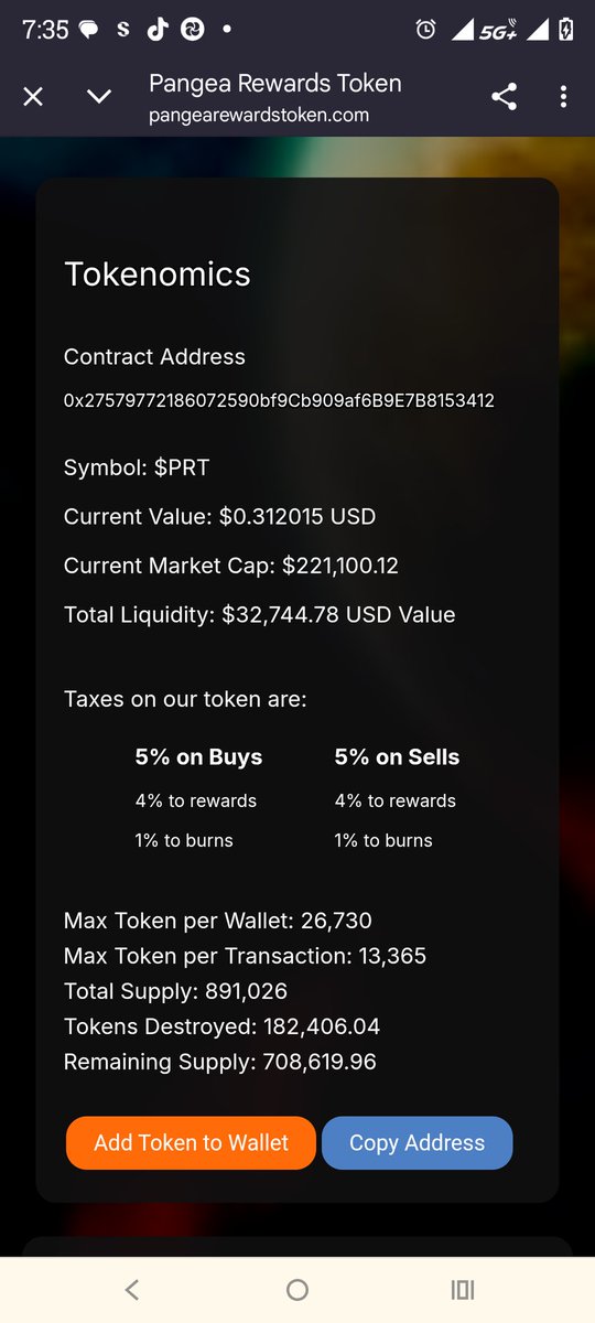 Pangea Rewards Token tweet media