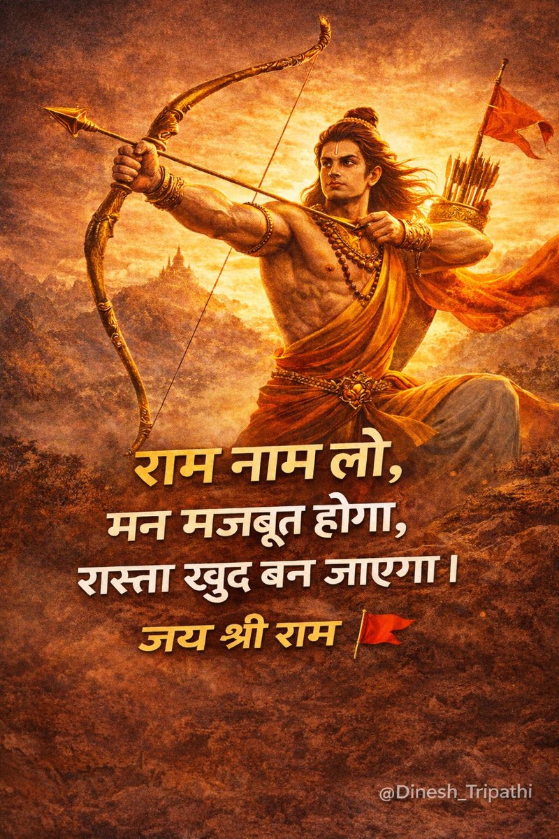 राम नाम लो,

मन मजबूत होगा,
रास्ता खुद बन जाएगा।

जय श्री राम 🚩

#JaiShriRam #RamBhakt #SanatanDharma #Bhakti #PositiveVibes #FridayThoughts #IndianCulture #MotivationHindi #الهلال_الاخدود #ساره_الودعاني #SUNGHOON #GoodMorningEveryone #GoodMorning