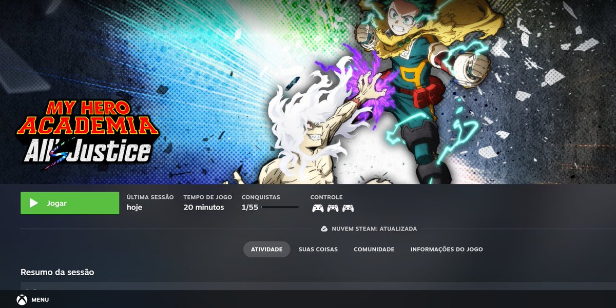 apenasanima's tweet photo. E para fechar a noite, meu agradecimento a @BandaiNamcoBR pela cópia do jogo MY HERO ACADEMIA: All's Justice para Steam! @OExpressoNerd 

Já vou matar a saudade do anime nesse arena fighter bem divertido! #criadorbandai #MyHeroAcademiaAllsJustice https://t.co/yyv1TOeEpo