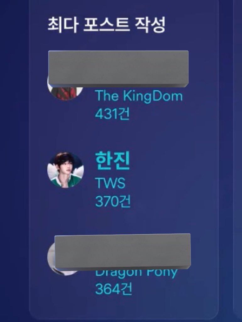 한진이 2025년 위버스 아티스트중에 최다 포스트 작성 2위래ㅋㅋ 진짜 앙이야💕💕