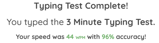 ....well at least im accurate.

TO BE FAIR they didnt take those typing classes seriously when I went to school