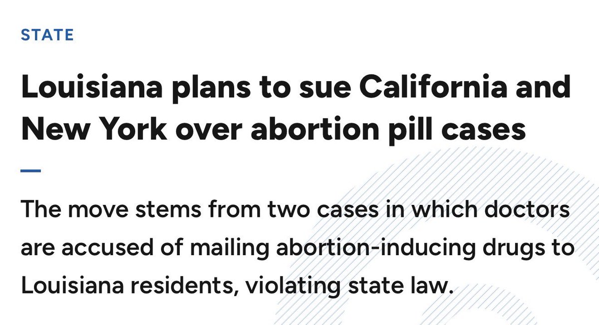 Louisiana plans to sue me because I won’t extradite a doctor for providing an abortion.

<a href="/AGLizMurrill/">Attorney General Liz Murrill</a>: Go fuck yourself. California will never help you criminalize healthcare.