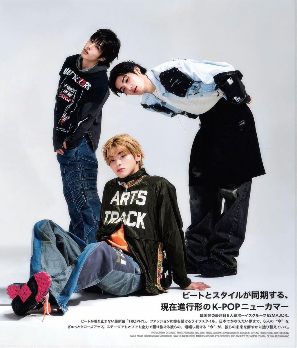 The atmosphere on set with the Nylon Japan crew was incredible. We were going for a vibe that’s a mix of street-style and high fashion, and I think we really captured that 82MAJOR "extraordinary" aura.