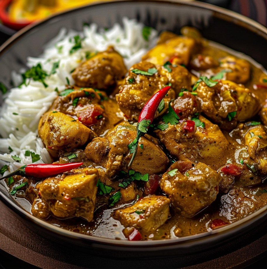 Caribbean Delight: Spicy Jamaican Curry Chicken

Ingredients:

2 lbs chicken, cut into pieces
2 tablespoons Jamaican curry powder
1 teaspoon salt
1 teaspoon black pepper
3 tablespoons cooking oil
1 large onion, chopped
4 cloves garlic, minced
1 tablespoon ginger, grated
3 cups