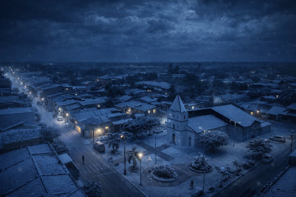 Pindodemel's tweet photo. Frio medonho em Pindoretama! 🥶
Acabei de receber essa foto e ela mostra a cidade enfrentando uma noite de muito frio. O povo já tá dormindo de meia, blusão e lençol de rede. 😁 https://t.co/yQj11dVnX6