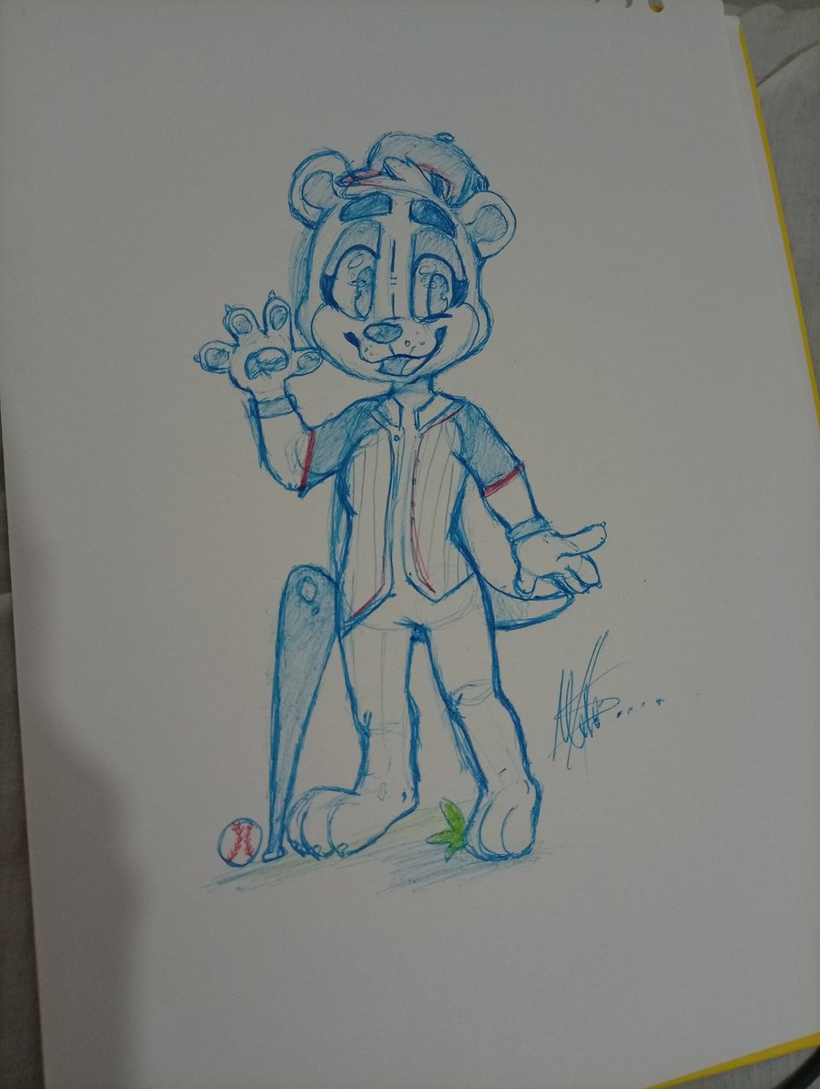300Tuds's tweet photo. Una suricata a bolígrafo beisbolista que Ise a bolígrafo espero guste uwu https://t.co/5jzJ1Olnam