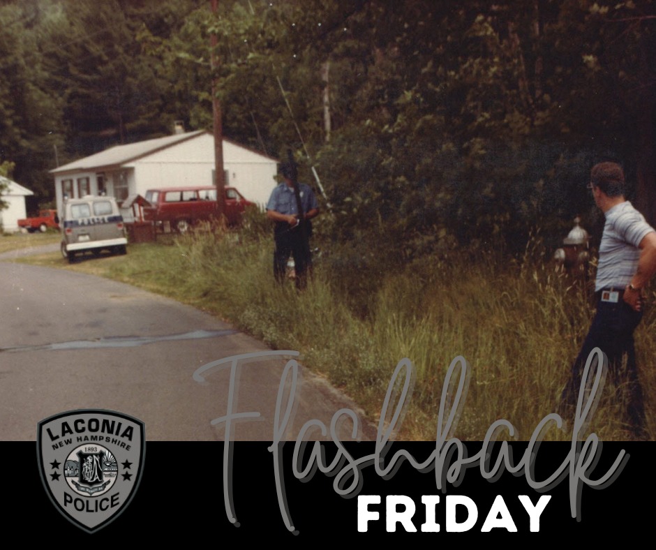 #FlashbackFriday - Members of the Laconia Police Department investigate a crash on Valley Street in Laconia.