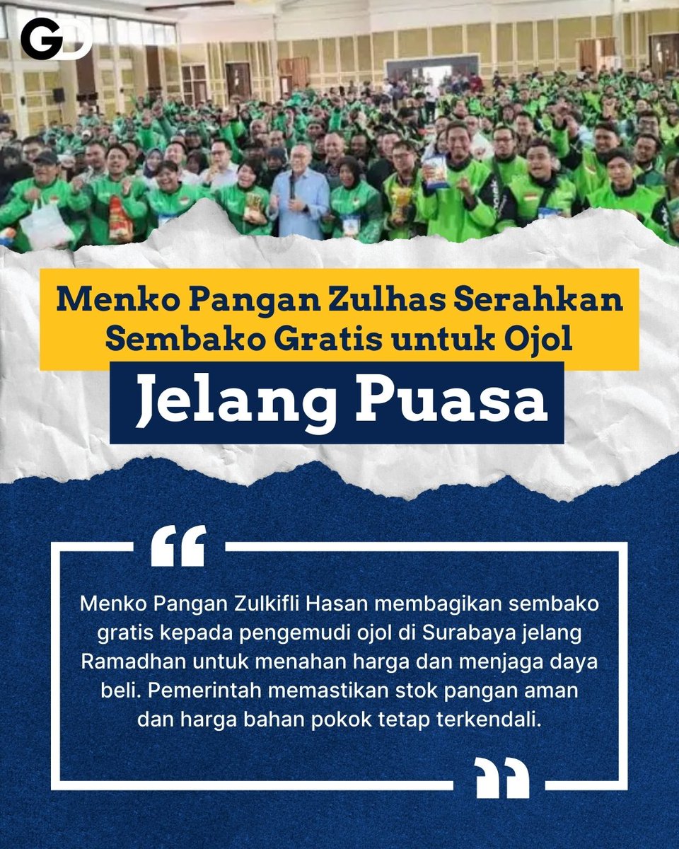 FaridaEma4's tweet photo. Melalui sembako gratis, Zulkifli Hasan menunjukkan kepemimpinan yang hadir dan peduli pada rakyat kecil.

#MenkoPangan
#PartaiAmanatNasional
#ZulkifliHasan
#Zulhas
#GD_Zulhas https://t.co/EDlJzZDK2y