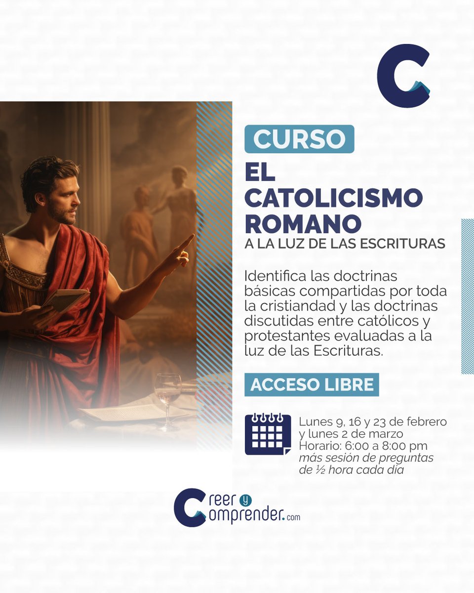 CreerComprender's tweet photo. Documenta tu fe y capacítate para exponerla y defenderla con solvencia, afianzando tus creencias para convertirlas en convicciones firmes, racional y bíblicamente sustentadas.
#CreeryComprender #Apologetica https://t.co/ciRiSSehDf