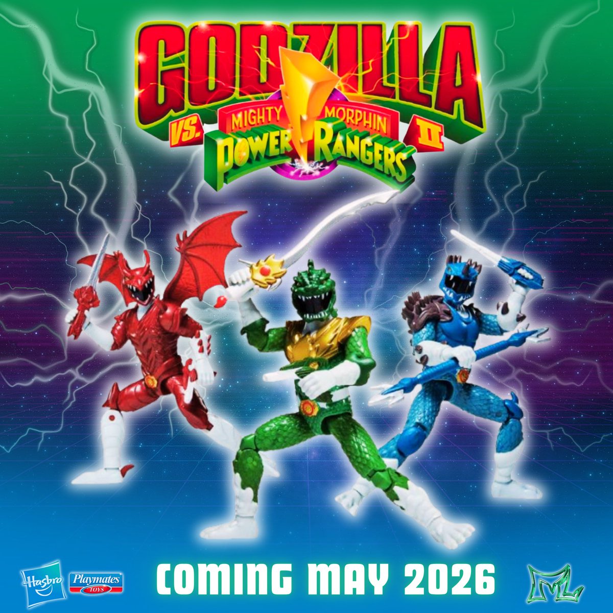 Brand Spanking New Look at the Upcoming #MightyMorphin VS #Godzilla Collab Figures from <a href="/PlaymatesToys/">Playmates Toys</a> Releasing in May! 🔴Red Rodan Ranger, 🟢 Green Godzilla Ranger, 🔵 Blue Anguirus Ranger! ⚡️ #PowerRangers