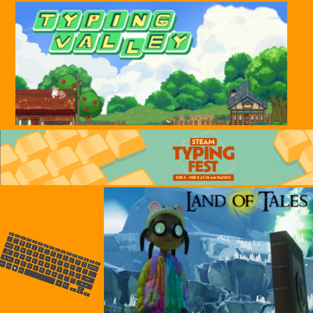 ModicaMedia's tweet photo. Hi Everyone! I will be going live in 10 minutes, playing more #typinggames from the #steam Typing Fest! We will be playing #typingvalley and #landoftales!
Ways to watch:
https://t.co/xMRlMYiHXU
https://t.co/e14W20H7rN
https://t.co/Ezf0Q46PeU
#cozygaming #GamingCommunity https://t.co/WLzy8Hvzfc