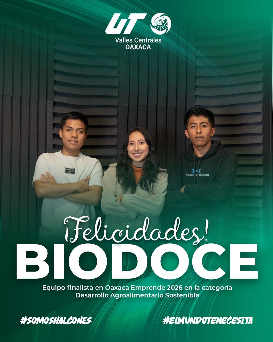 utvco's tweet photo. ✨🚀 ¡Enhorabuena a los equipos finalistas de Oaxaca Emprende 2026!
En la #UTVCO celebramos su creatividad, innovación y espíritu emprendedor. Cada proyecto representa esfuerzo, aprendizaje y el deseo de generar un impacto positivo en nuestra comunidad 👏🏼👏🏼🎉 https://t.co/i9WrcSHn0l