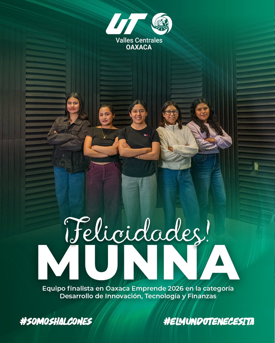 ✨🚀 ¡Enhorabuena a los equipos finalistas de Oaxaca Emprende 2026! 

En la #UTVCO celebramos su creatividad, innovación y espíritu emprendedor. Cada proyecto representa esfuerzo, aprendizaje y el deseo de generar un impacto positivo en nuestra comunidad 👏🏼👏🏼🎉