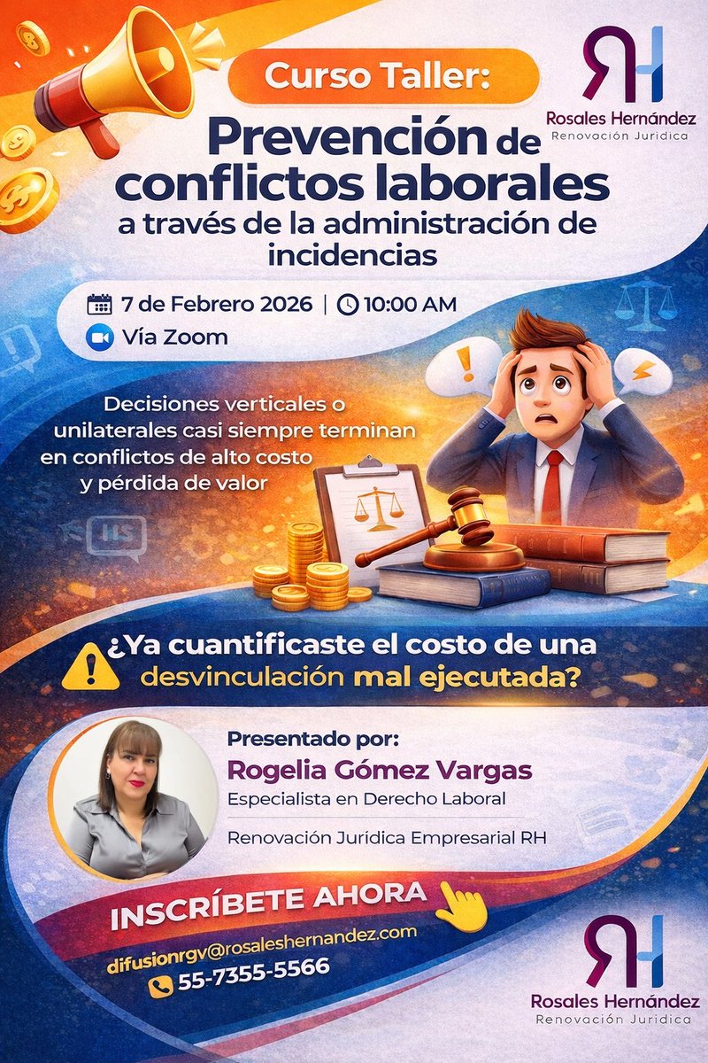 🔴 Prevención de conflictos laborales a través de la administración de incidencias. 

⤵️⤵️⤵️