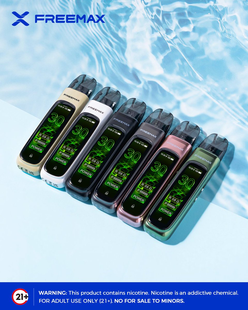 Freemaxvape's tweet photo. REXA PRO. Power in every touch. ⚡
Premium zinc-alloy body.
Large full-touch display.
Smooth control with a single tap.
.
.
.
.
.
⚠️ Warning: This product contains nicotine. Nicotine is an addictive chemical.
🔞 Must be 21+.
-
#freemax #REXAPRO #SmartVaping #TouchscreenTech https://t.co/o9PKGcvKu0
