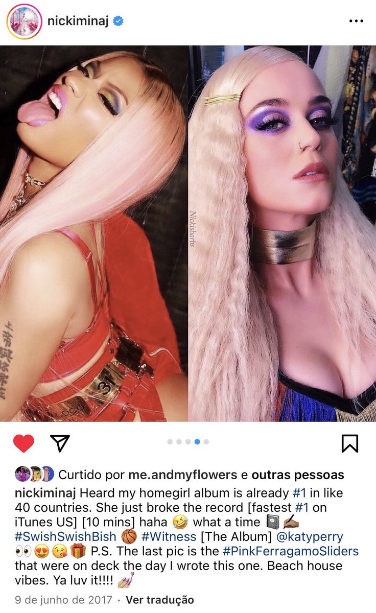 lembro que a nicki minaj acolheu muito a katy na época e sempre celebrava as conquistas (mesmo que poucas) do album no insta e twitter