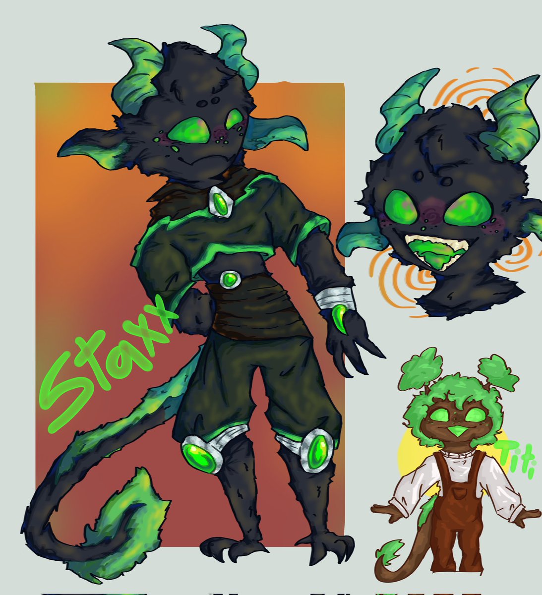 Tenia ganas de dibujar a k!staxx y a titi en pleno 2026 

#staxxfanart #staxx #titi #karmaland