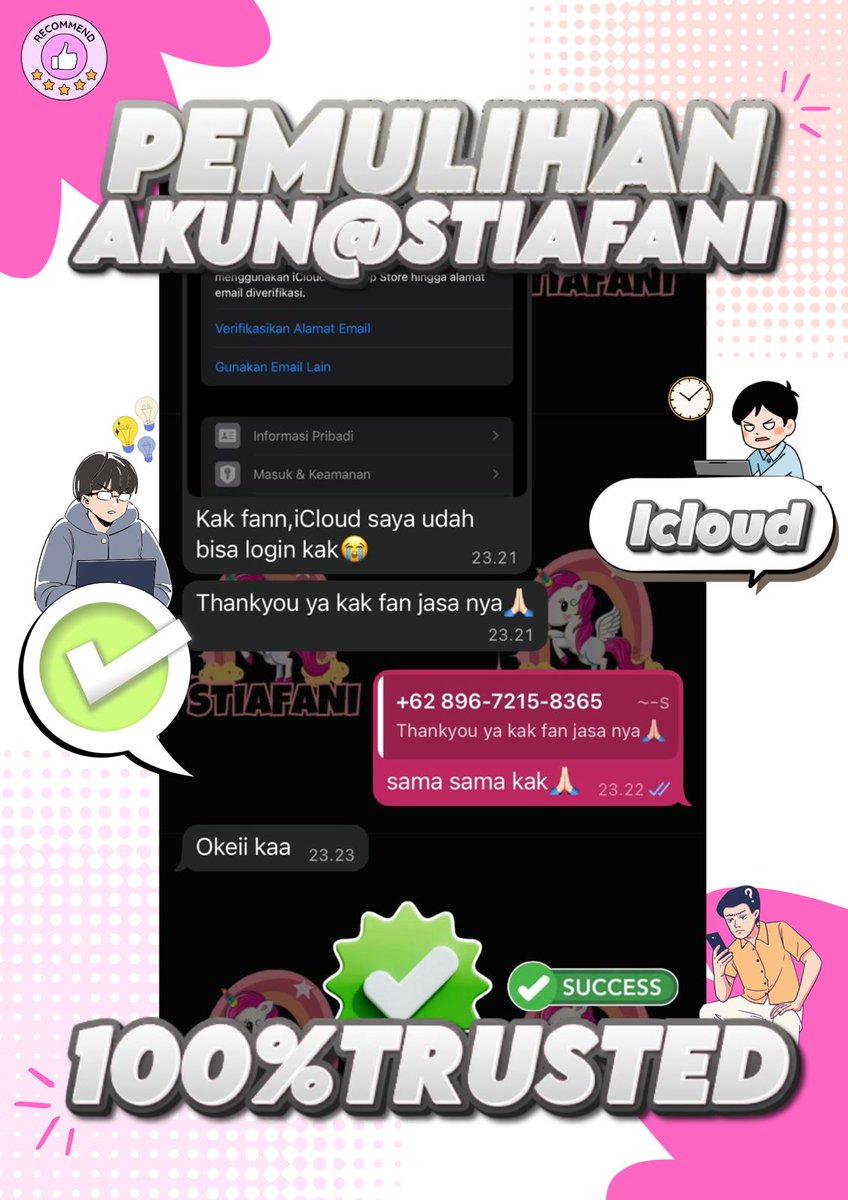 foovmee's tweet image. JASA ❕❕
PEMULIHAN AKUN DAN HAPUS AKUN

🤍🩷JASA HAPUS AKUN 
🤍🩷PULIHKAN BALIKIN AKUN LUPA PASWORD/KE HACK
🤍🩷JASA LACAK LOKASI
🤍🩷SADAP WA
🤍🩷LACAK HP HILANG BY NO HP/IMEI
🤍🩷JASA HACK/PEMULIHAN AKUN (EMAIL,IG,WA,TWITER/X, FB,TIKTOK)

FAST RESPON WA