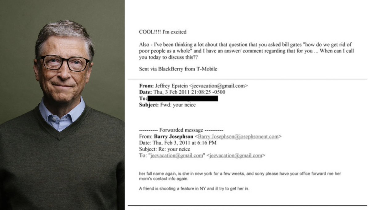 Bill Gates: "How do we get rid of poor people as a whole?" 

#EpsteinFiles