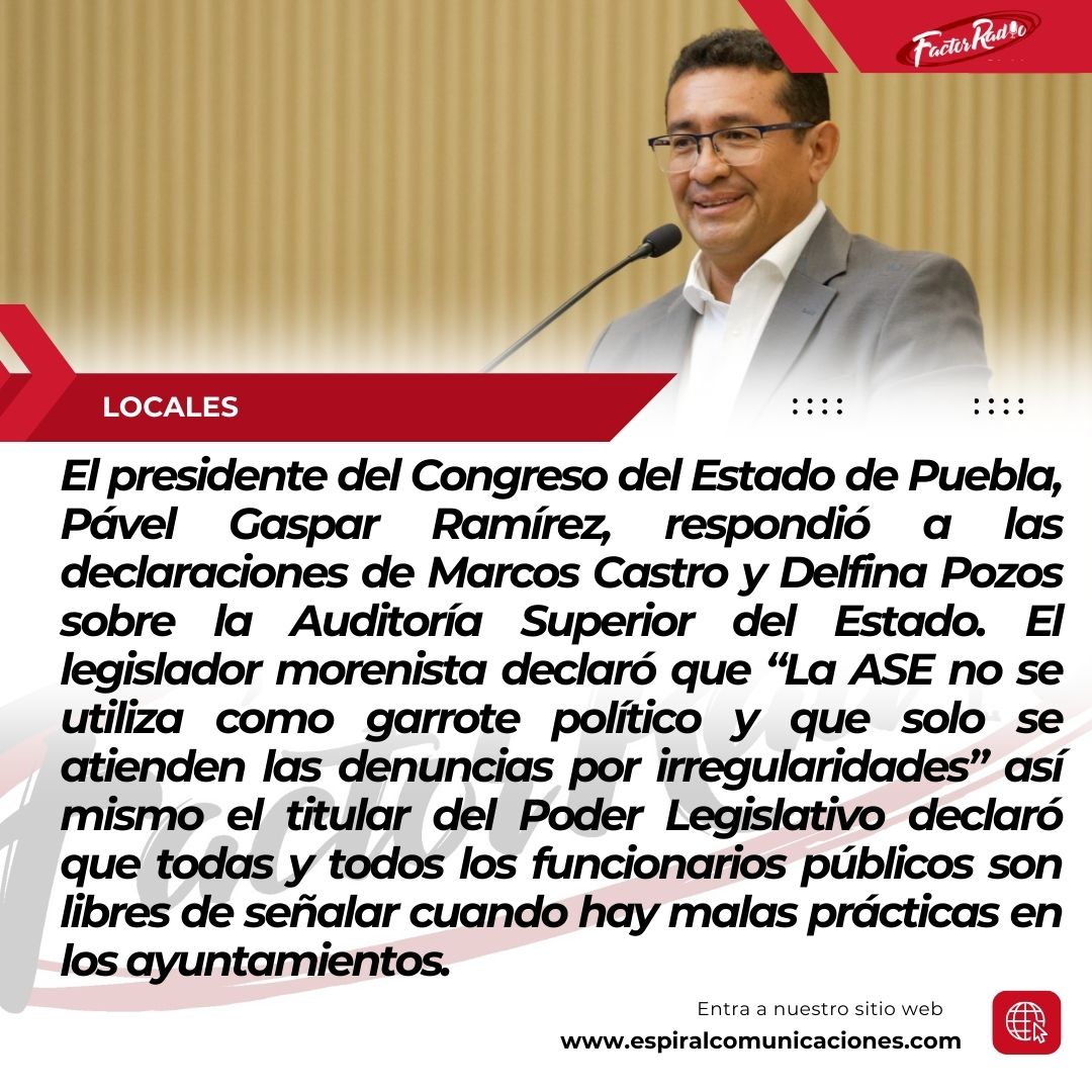 FactorRadioPue's tweet photo. 📌 @armentapuebla_ , Gobernador, anuncia 12 nuevas rutas de vuelos para el Estado.
📌@SoyPavelGaspar, presidente del @CongresoPue, responde a acusaciones del PAN y PRI.
📌@Silvia_Tanus con paso firme para regular transporte. https://t.co/ffYWFJhcZq