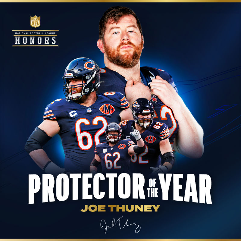 ChicagoBears's tweet photo. No one more deserving.

Congrats, @JosephThuney! 👏