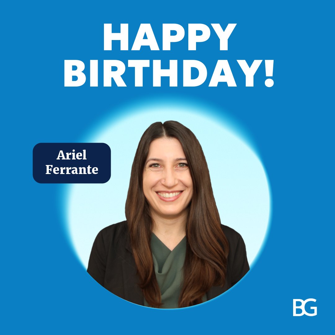 Happy Birthday to Ariel Ferrante, our amazing Vice President here at BG!

Ariel is dedicated to achieving our clients' goals and provides incredible support to each of our team members. Ariel is such an impactful leader and we are so lucky to have her here at BG!