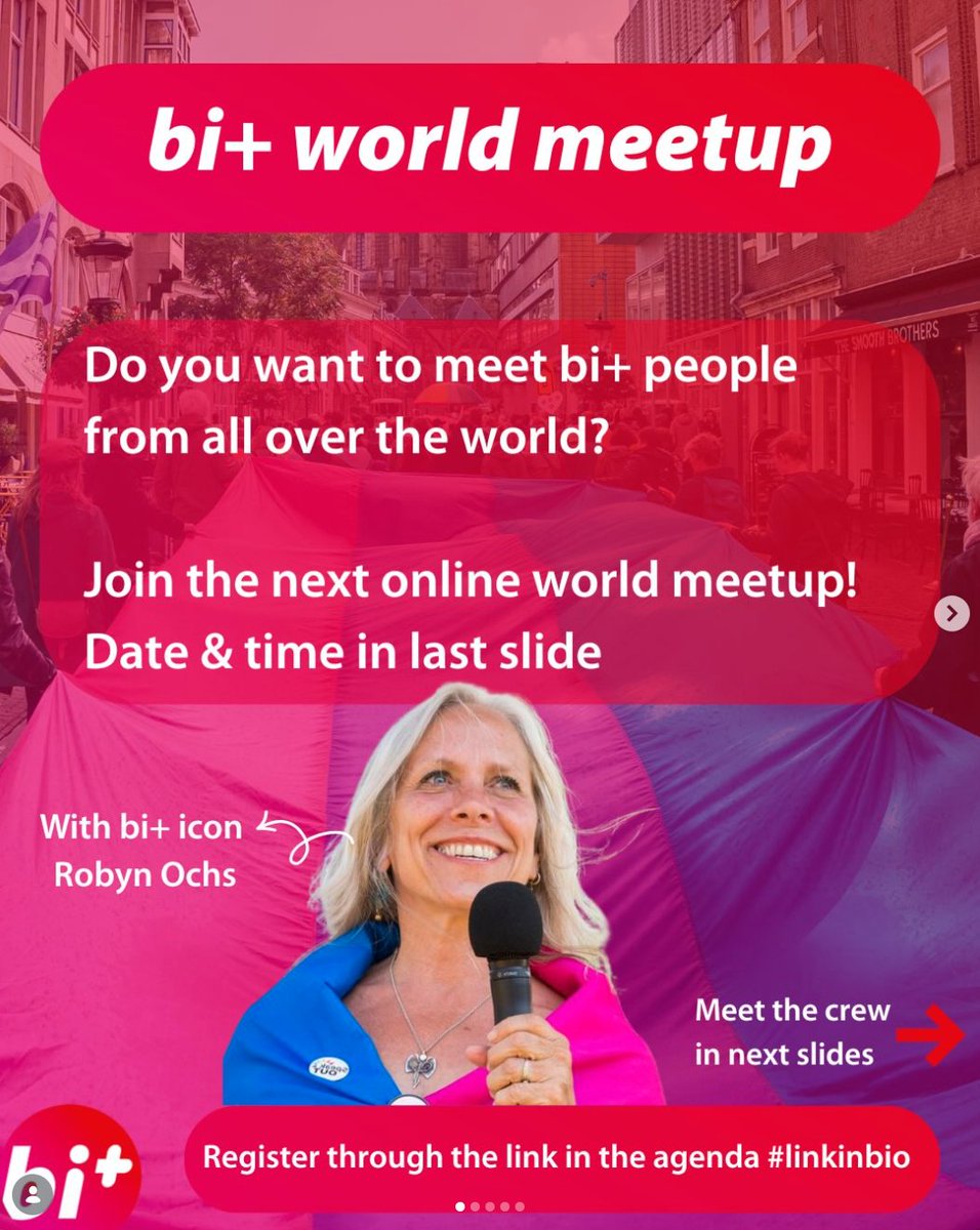 robynochs's tweet photo. The first Bi+ World Meetup of 2026 is tomorrow, Feb 6, at 4 PM ET! This free online event is a chance to connect with a global network. To me, it feels like a warm global hug. I love organizing this with Bi+ Nederland!
Register: https://t.co/JDXq3LmRp5
#BiPlusWorldMeetup https://t.co/l28b5zdFI3