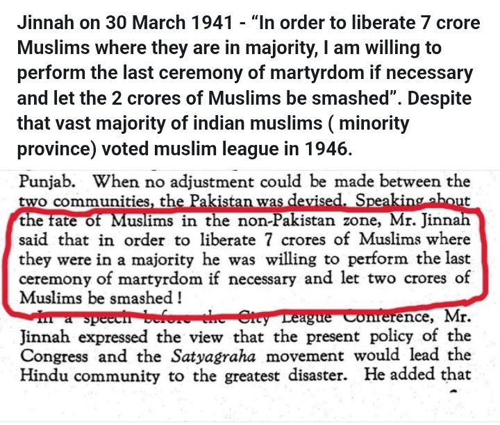 debajit227's tweet photo. @AyeshaA_Q Meanwhile Jinnah Said this about Indian Muslims. 🤣👇
He only cared about his personal power. https://t.co/txgm62vT6V