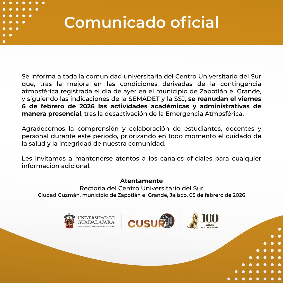 Centro Universitario del Sur tweet media
