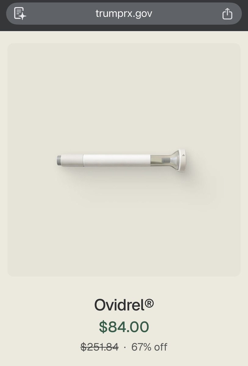 JinxedRealityX's tweet image. TrumpRX just went live and it’s amazing. When I used Ovidrel, it was $250. That is still the price with GoodRX. It’s only $84 with TrumpRX. This is amazing for couples going through fertility treatments. Have more babies!