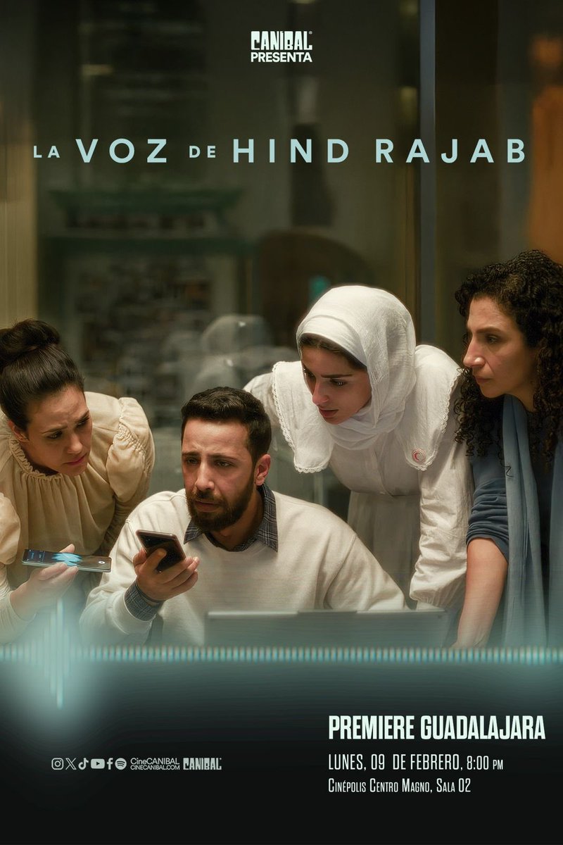 ¡ATENCIÓN GUADALAJARA!
<a href="/cineCANIBAL/">Cine CANÍBAL®</a> nos dio pases para que vean este lunes 9 de febrero en Cinépolis Centro Magno: 

LA VOZ DE HIND RAJAB

¿Cómo ganarlos? 

✅ Sigue <a href="/cineCANIBAL/">Cine CANÍBAL®</a> y a nosotros <a href="/cinepantalla/">Cine Pantalla</a> 
✅Dale like y comparte este post.  ¡Suerte! Y espera DM.