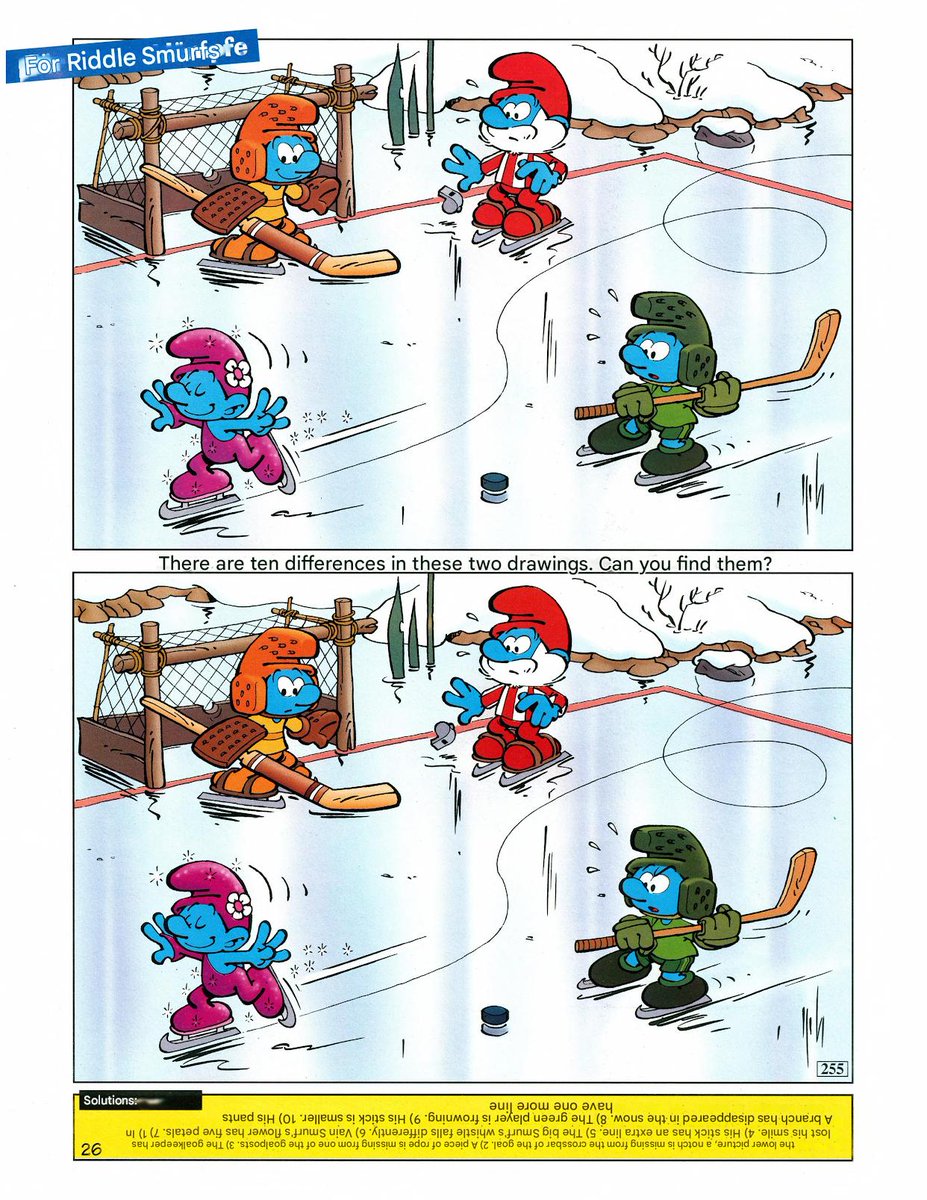 RissieSmurf's tweet photo. Find the 10 differences.
#smurfs #peyo #papasmurf #vanitysmurf #iceskating #hockey #findthedifferences #kidsactıvıty https://t.co/ZFv4EVNCVN