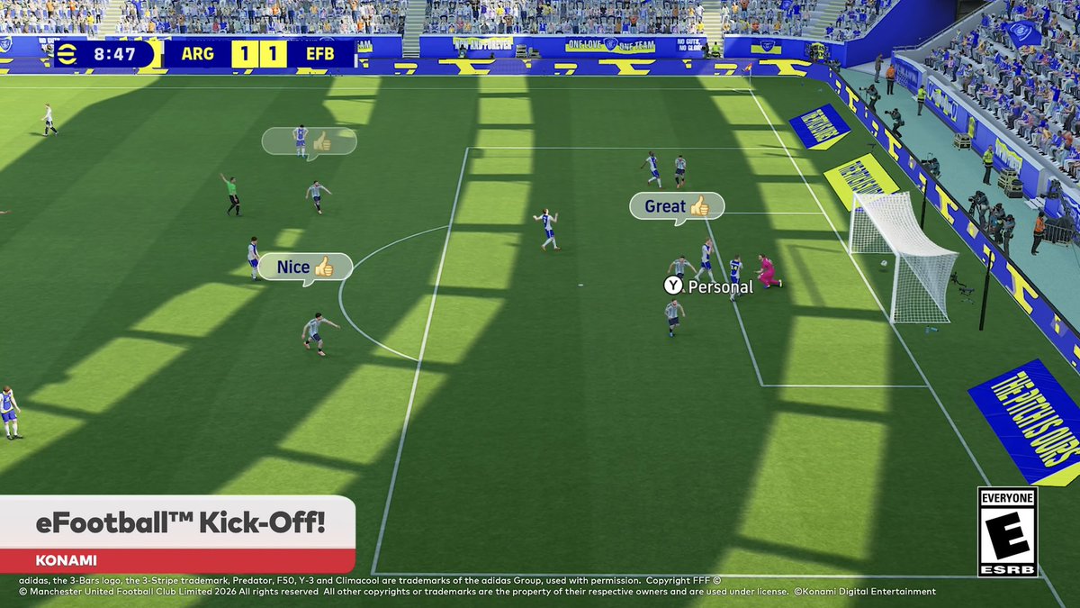 virtualballers's tweet image. Tampilan menu eFootball Kick Off di Nintendo Switch ini jauh lebih enak dipandang ketimbang eFootball biasa ya. Kelihatan lebih fresh ✨ 

Semoga eFootball Mobile sama Console dapet update UI ini juga biar ga bikin sakit mata.