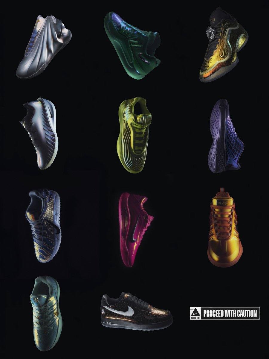 ModernNotoriety's tweet photo. Nike Basketball All-Star 2026 "Warning Label" Lineup 🏀✨ https://t.co/irrYliPskB