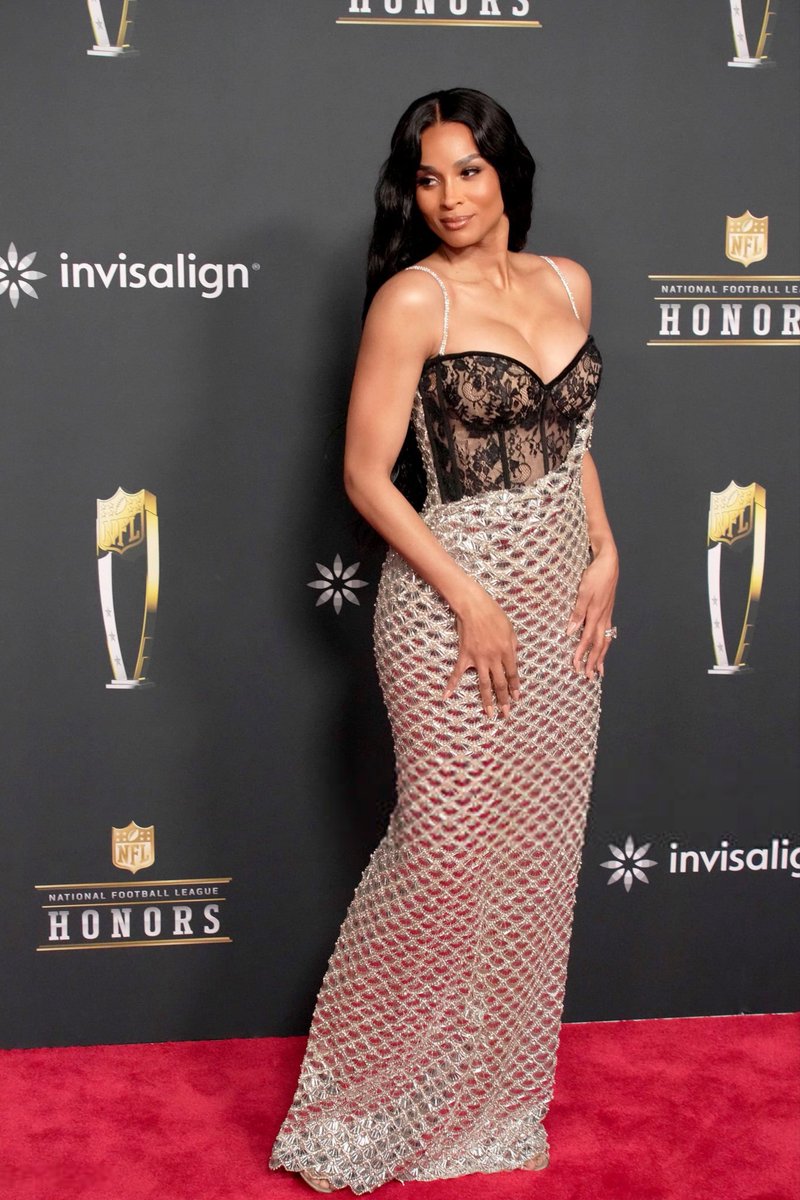 metgalacrave's tweet image. ciara attends the 15th annual nfl honors.