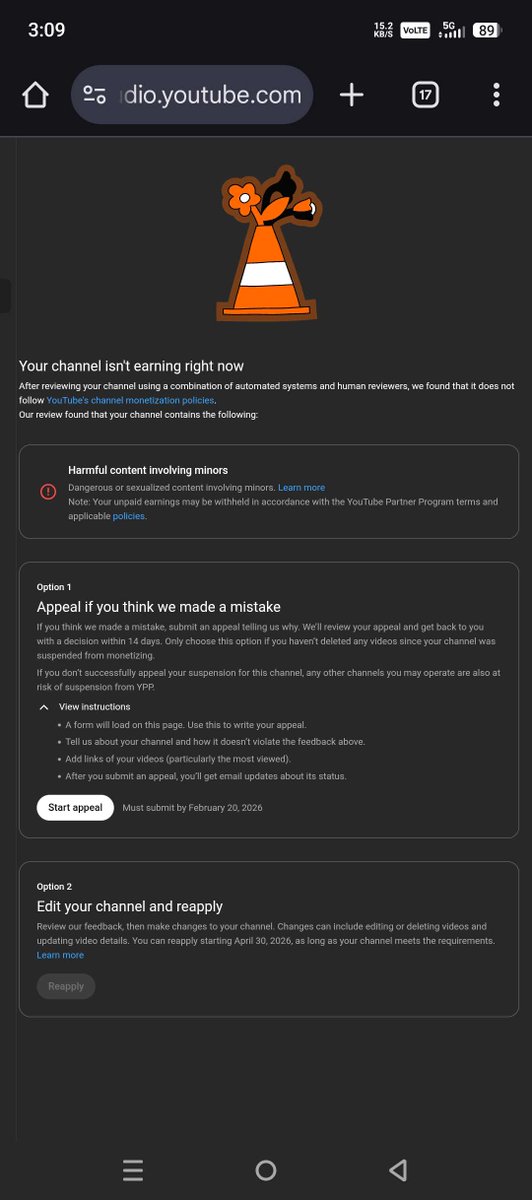 Ghazanfarr7860's tweet photo. @TeamYouTube @YouTubeCreators 
With humbly request. We all are hit by same flag at once,. We all are aware of the importance of Guidelines and all follow them properly. We as an community ask for proper Human Review instead of a AI automated response. Please assign human on case! https://t.co/VJEwZ4q4sz