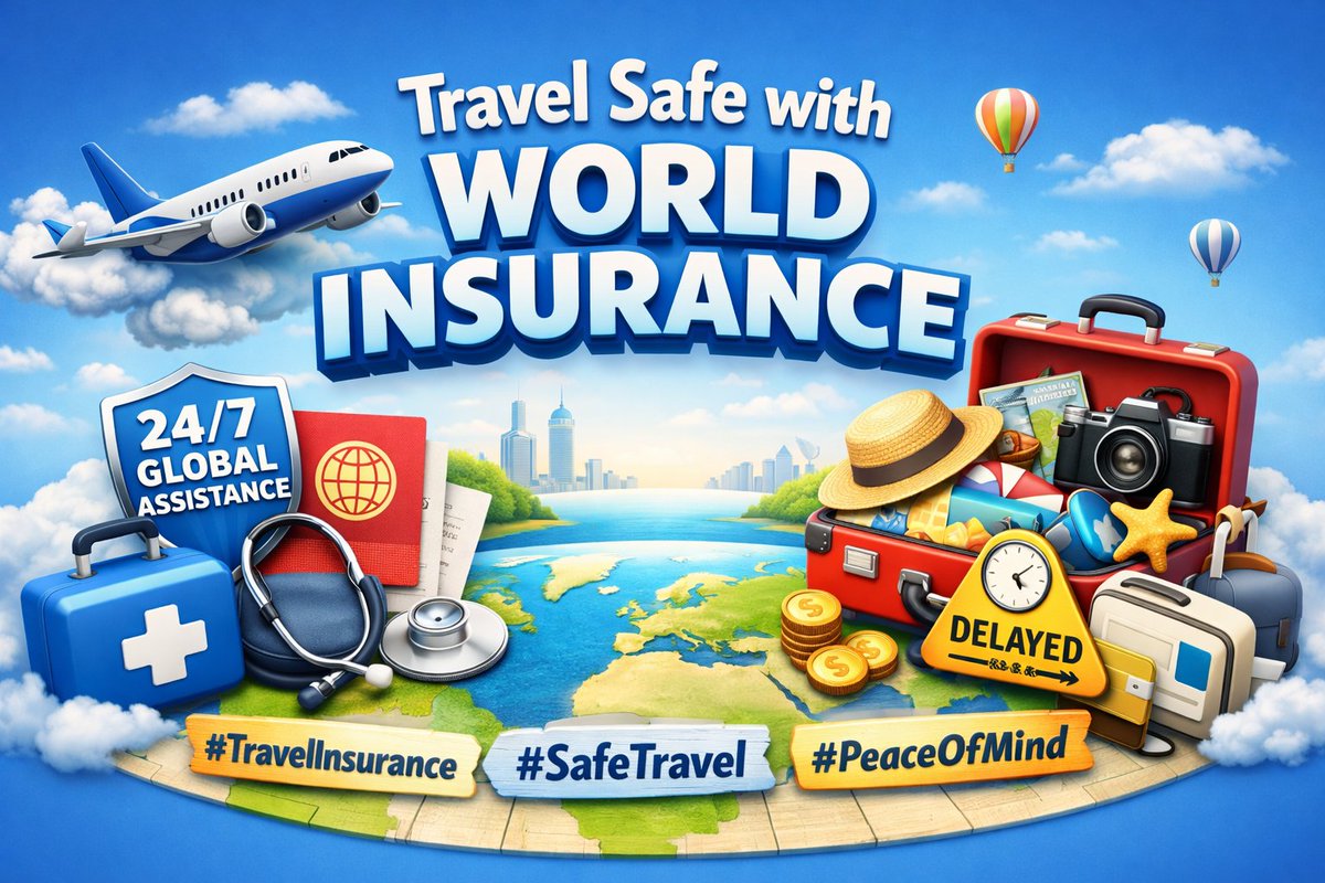 ✈️ Travel smart. Travel protected.
With World Insurance, get 24/7 worldwide assistance and coverage for medical emergencies &amp; trip delays wherever you go. 🌍
Secure your trip today.
👉 wrld.short.gy/atlas

#TravelInsurance #SafeTravel #TravelSmart #WorldInsurance #PeaceOfMind