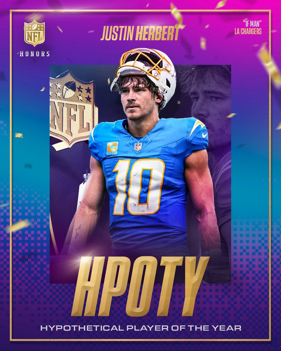 Justin Herbert takes home the 2025 HPOTY Award

#NFLHonors