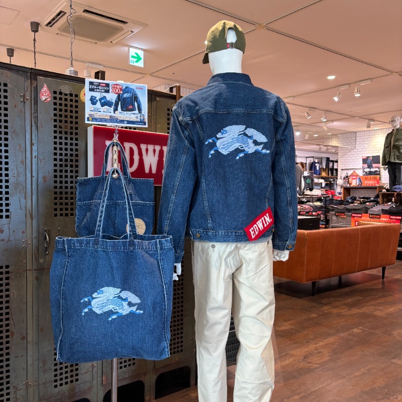 一番搾り糖質ゼロ × #EDWIN 特製ブルーGジャン​ 実物ご覧になれます