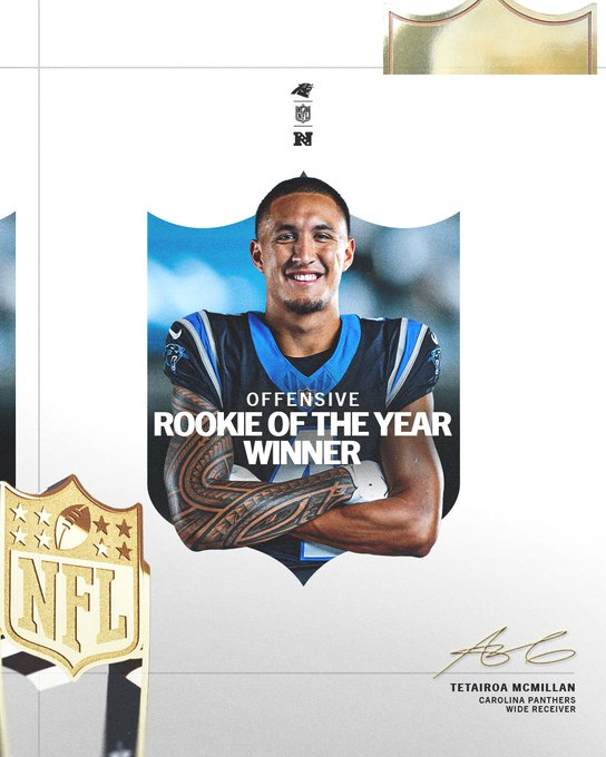 Tetairoa McMillan nombrado Novato Ofensivo del Año en la NFL