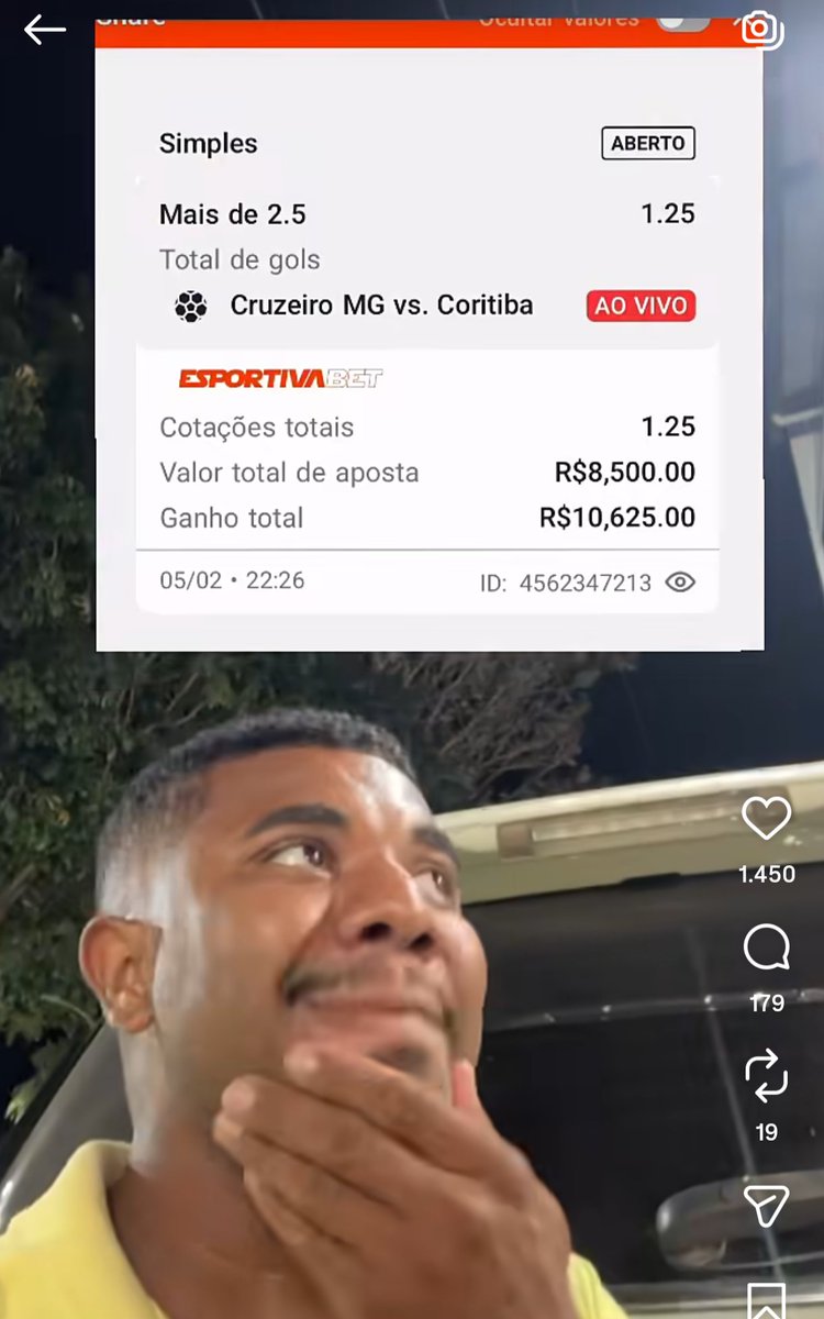 amorimbaiano's tweet photo. o desgraçado apostou 8 mil em uma odd de 1.25 

tem como nao vei ele é showman demais é impossivel odiar esse bicho https://t.co/kRjvcfyJV4