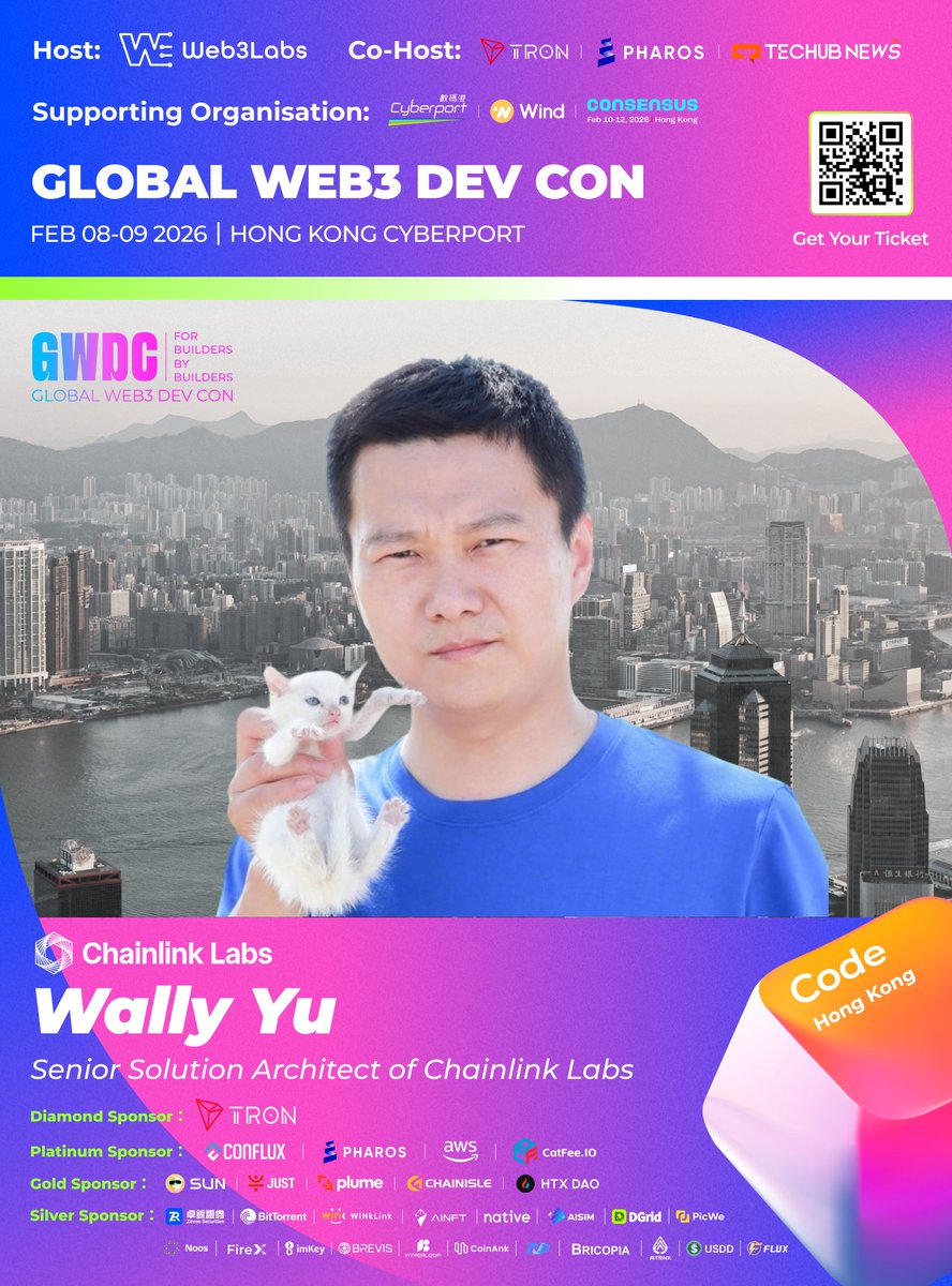 「#GWDC2026 嘉宾更新」

我们荣幸宣布 —— Wally Yu，Chainlink Labs 高级解决方案架构师 (Senior Solution Architect) 将出席本次大会！🚀 <a href="/chainlink/">Chainlink</a> <a href="/chainlinklabs/">Chainlink Labs</a> 

Chainlink (LINK) 是领先的去中心化预言机网络，旨在弥合区块链与现实世界数据之间的鸿沟。它让智能合约能够安全接入