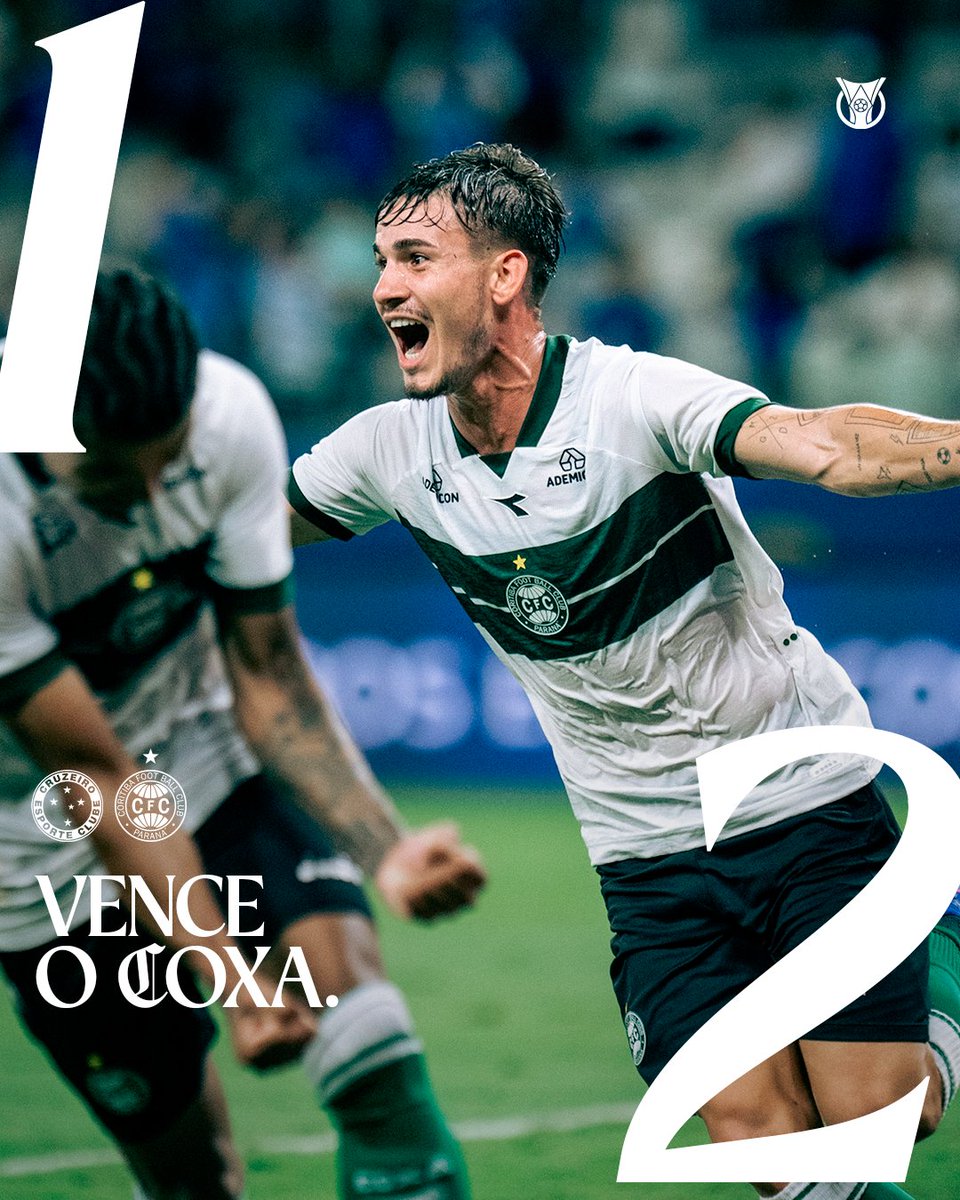 🕑 2T | ⏱ 53' | ACABOOOOOOU! 𝐕𝐈𝐓𝐎́𝐑𝐈𝐀 𝐌𝐈𝐍𝐇𝐀, 𝐕𝐈𝐓𝐎́𝐑𝐈𝐀 𝐍𝐎𝐒𝐒𝐀 NO MINEIRÃO!

PARTIDA GIGANTE EM BELO HORIZONTE E OS TRÊS PONTOS VOLTAM PRA CURITIBA.

⚽ Lavega e Breno Lopes marcaram os gols.

🟢 #CRUxCFC | 1️⃣x2️⃣
⚪️ #CoxaNoBrasileiro