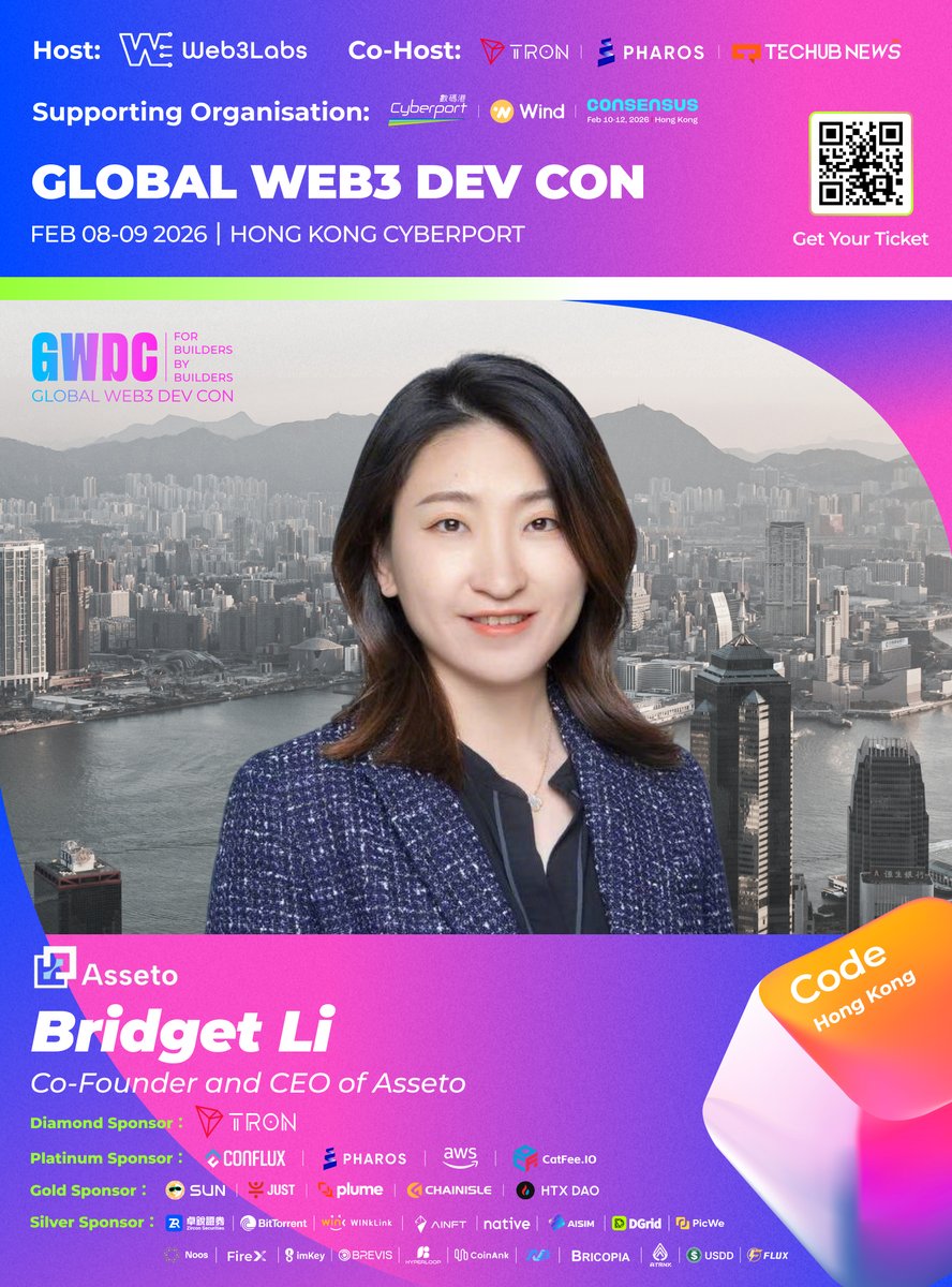 「#GWDC2026 嘉宾更新」

我们荣幸宣布 —— Bridget Li，Asseto Finance 联合创始人 &amp; CEO 将出席本次大会！🚀 <a href="/AssetoFinance/">Asseto Finance</a> 

Asseto Finance 正在打造一个合规平台，将传统金融资产与 DeFi 相融合，为投资者提升 安全性、收益与流动性。

---

We are honored to announce —— Bridget Li,