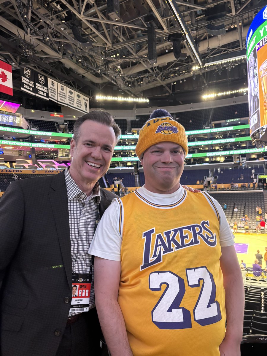 710heather's tweet photo. @LAIreland thanks for taking a pic with my bro Seth. Miss my @ESPNLosAngeles family. https://t.co/aqnOeKIFnn