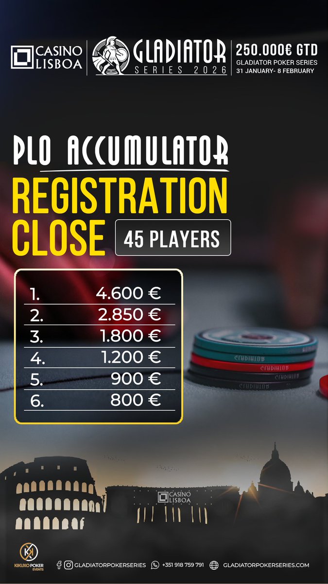 Gladiator Poker Series tweet media