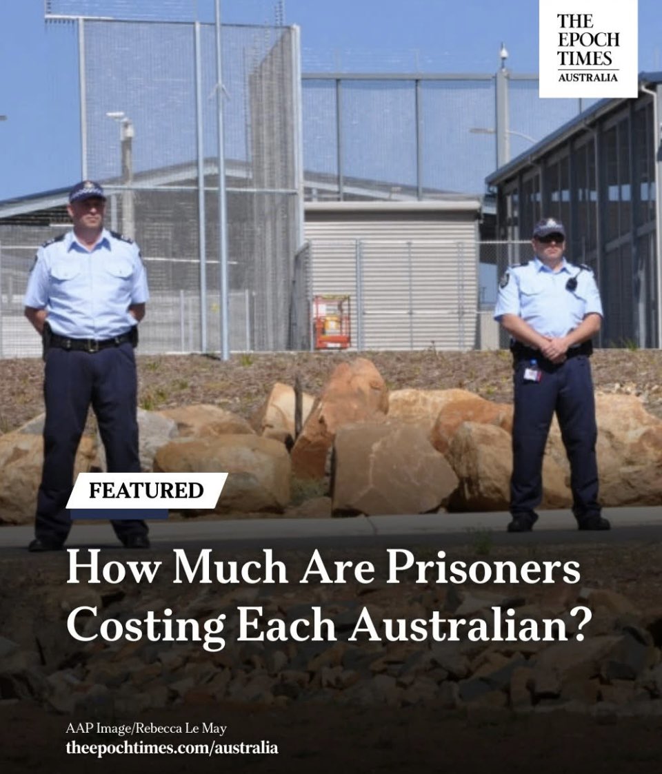 🔥 BREAKING 🔥

Australian taxpayers are spending about $119,273 a year or roughly $327 a day for EACH INDIVIDUAL prisoner held in custody, as new national data shows the prison population increase to its highest level in eight years.

DEPORT ALL FOREIGN CRIMINALS NOW 😡

We are