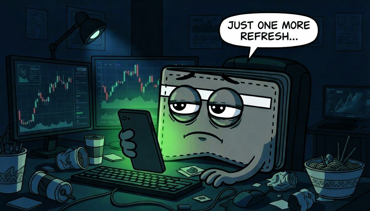 ZeroBalanceCoin's tweet image. GN to everyone who checked their wallet one last time before bed and immediately regretted it.

How we looking tonight?